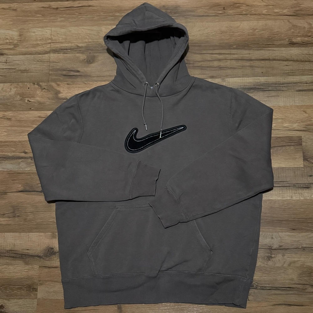 Y2K Nike Big Sherpa Center Swoosh Hoodie